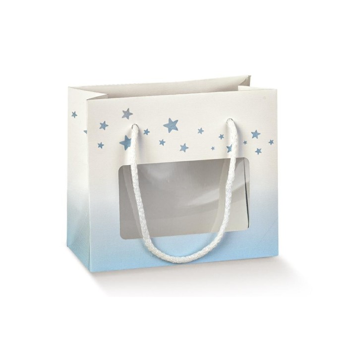 BUSTA CON CORDONCINO 160X80X140 ORSETTO AZZURRO